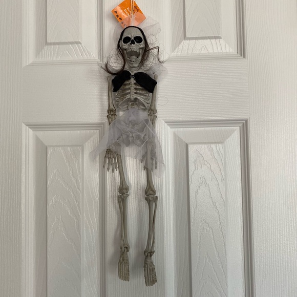 HALLOWEEN SKELETON BRIDE FULL BODY JOINT ARTICULATION DECOR VINTAGE - Picture 4 of 16